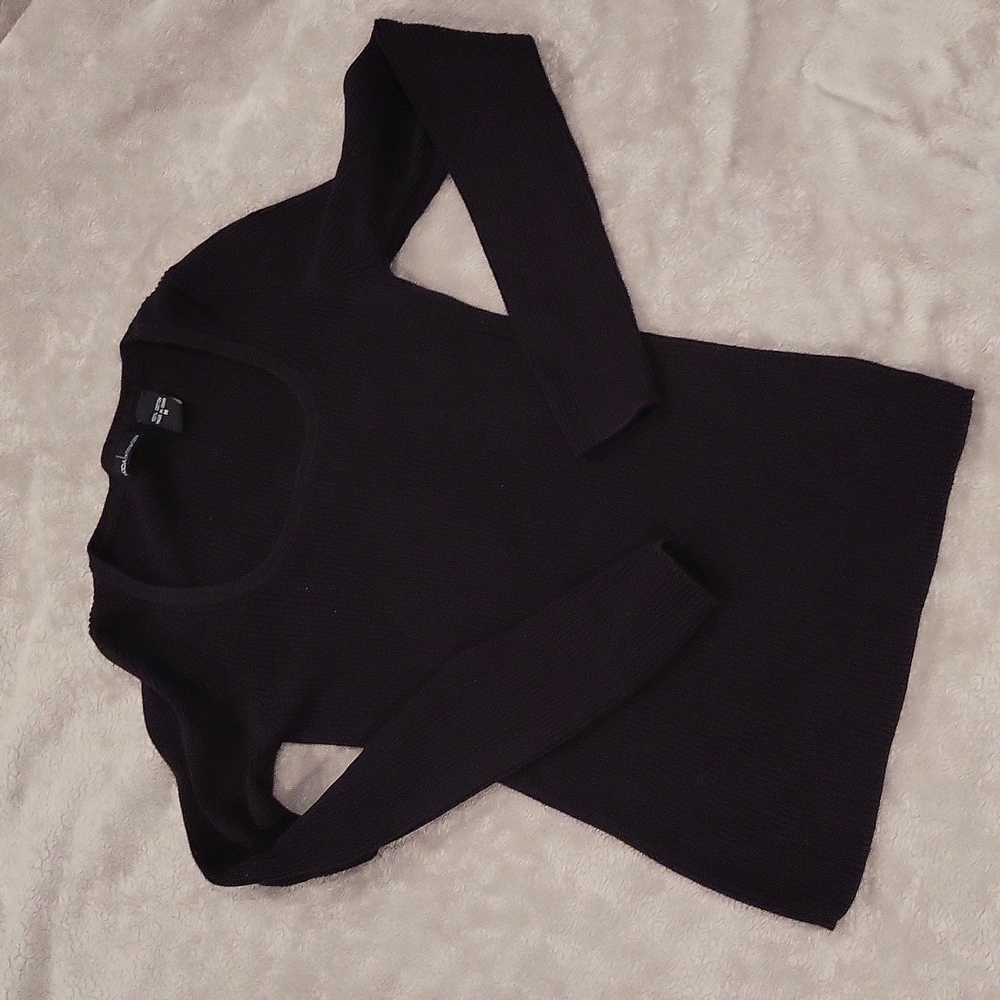 Moda International | Black Ribbed Sweater